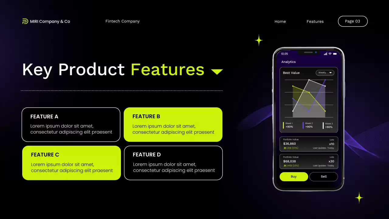 Black Modern Fintech Promotion Presentation
