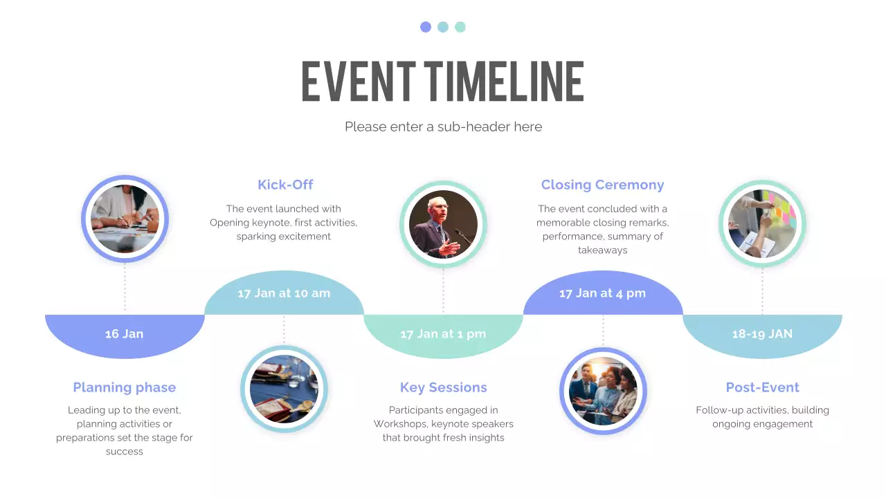Blue Modern Timeline Presentation
