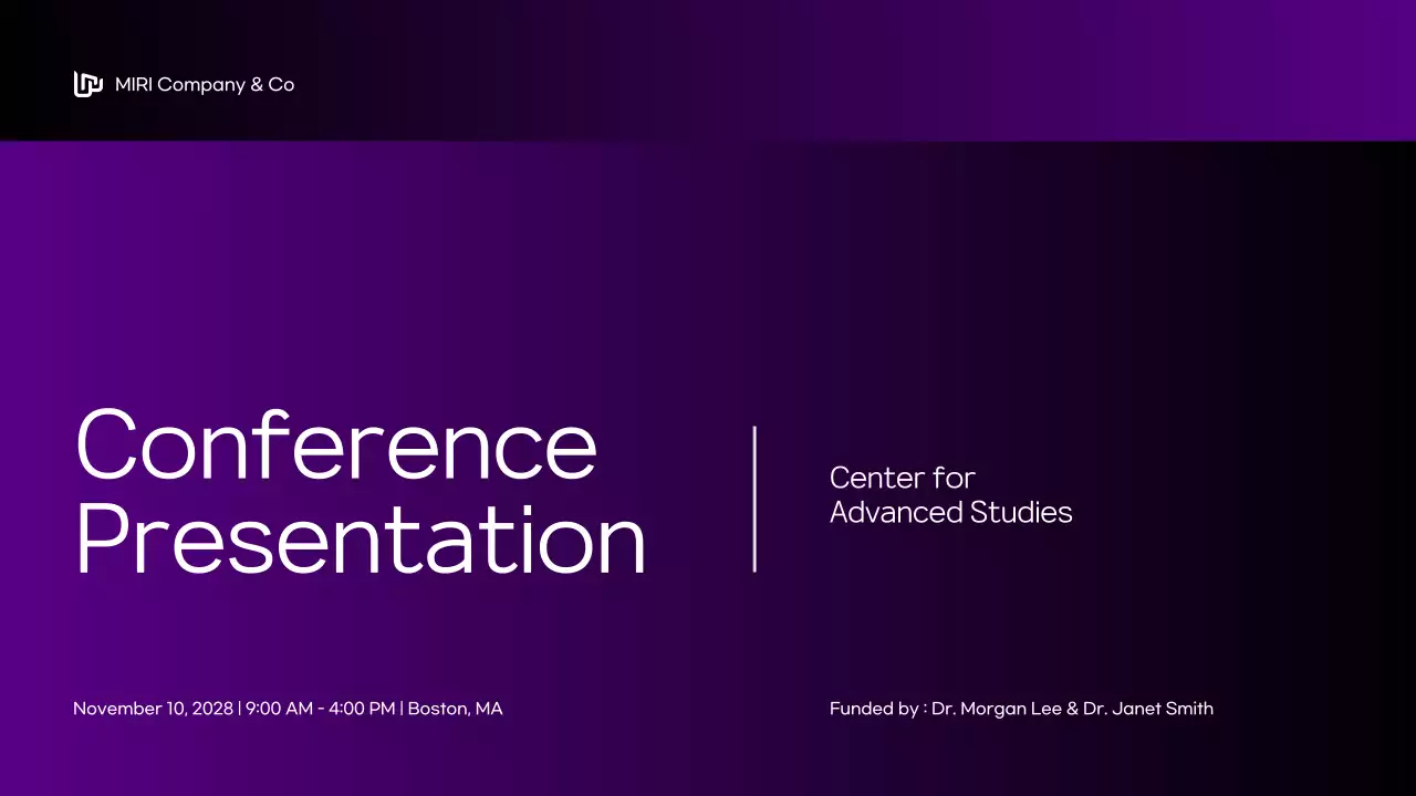 Purple Modern Conference Template Presentation