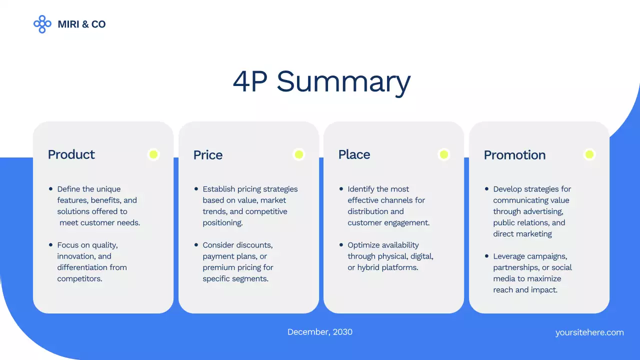Blue Professional Market Strategy Presentation