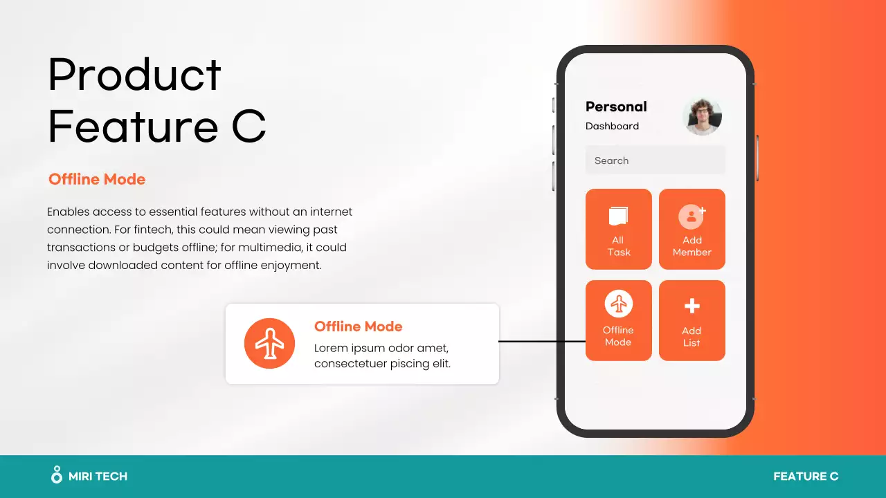 Orange Modern App Presentation