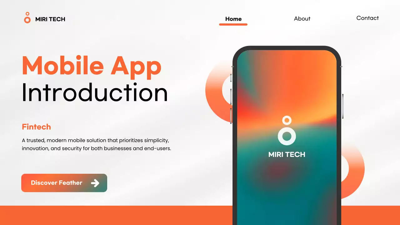 Orange Modern App Presentation