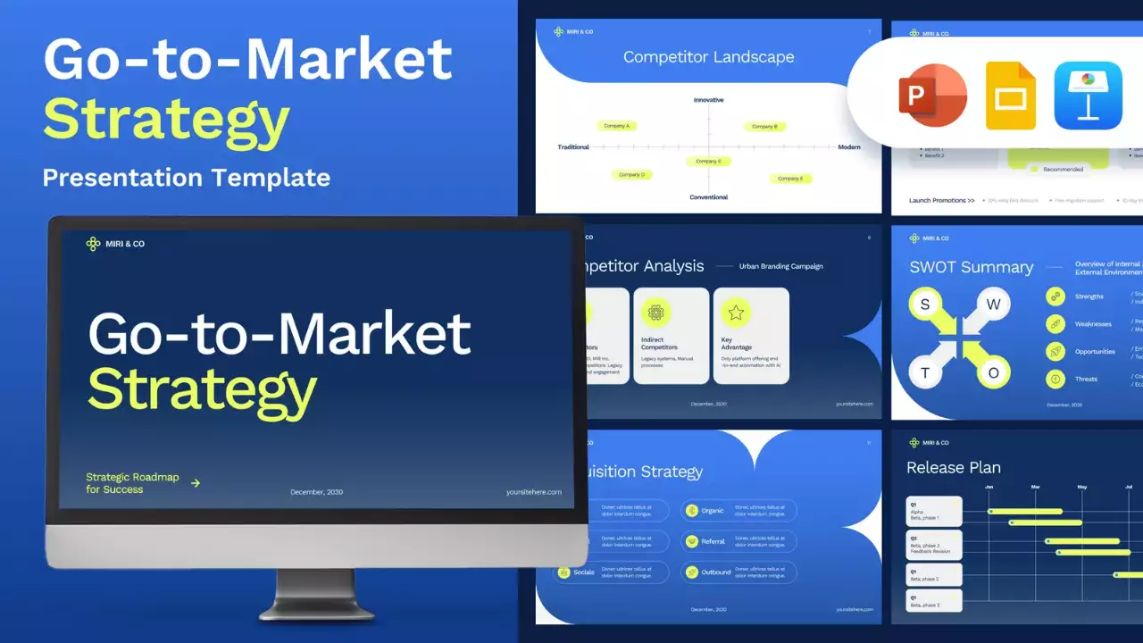 Blue Professional Market Strategy Presentation
