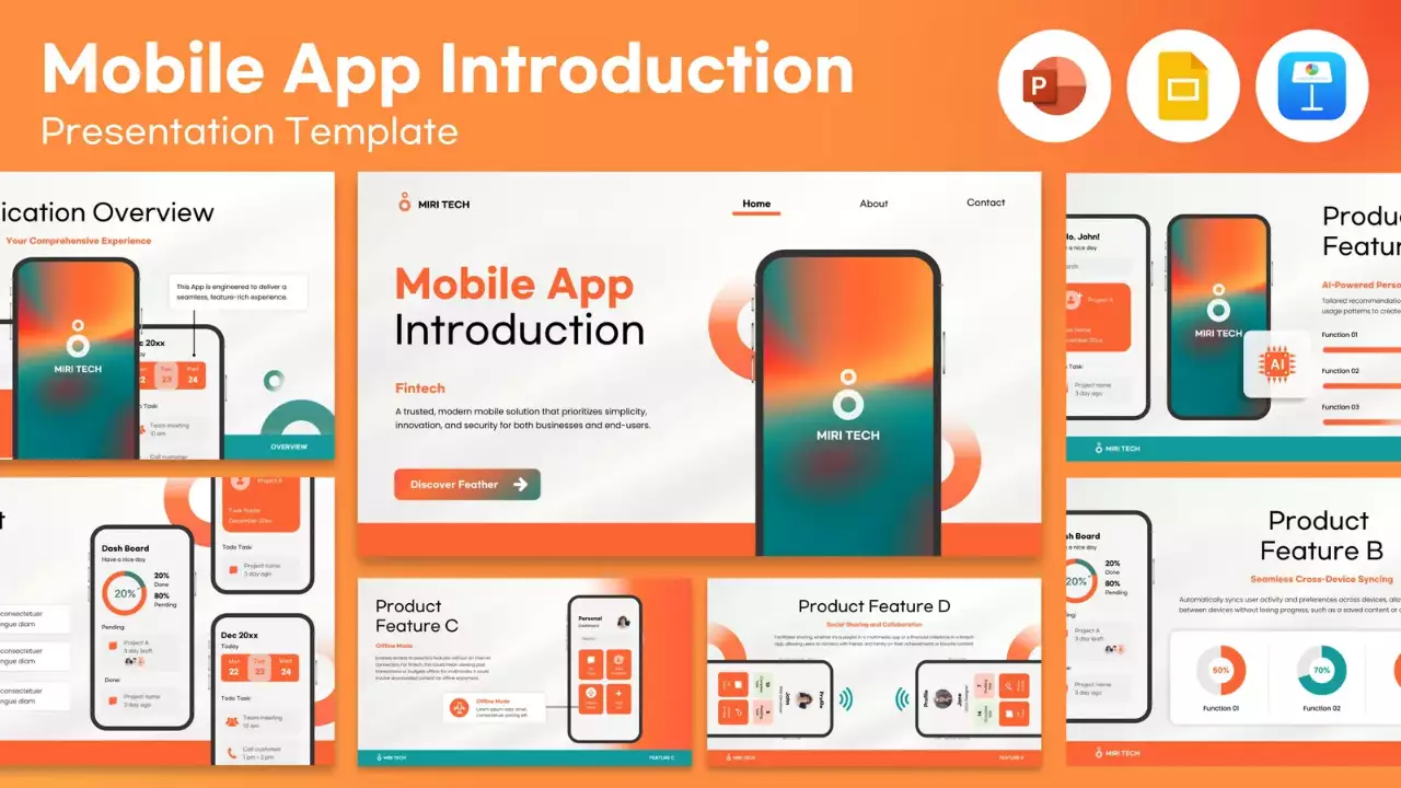 Orange Modern App Presentation