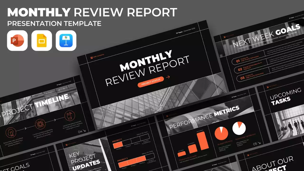 Grey Modern Business Report Presentation