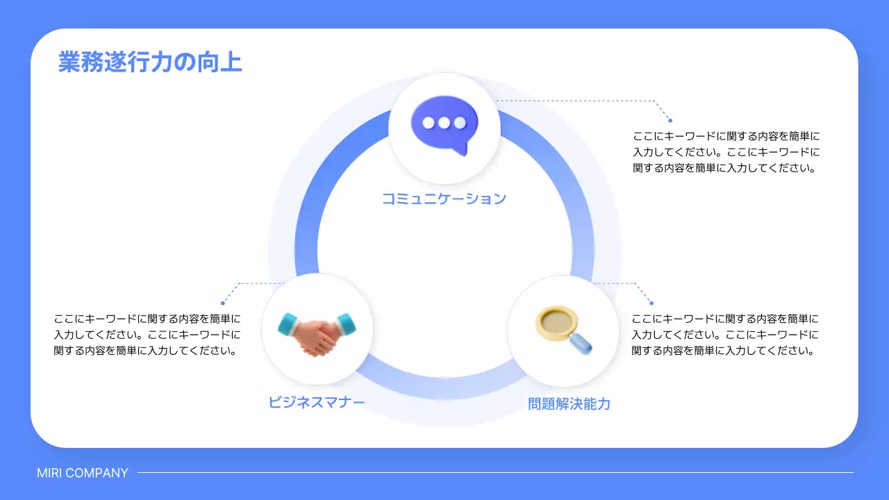 青 モダン 研修 プレゼンテーション