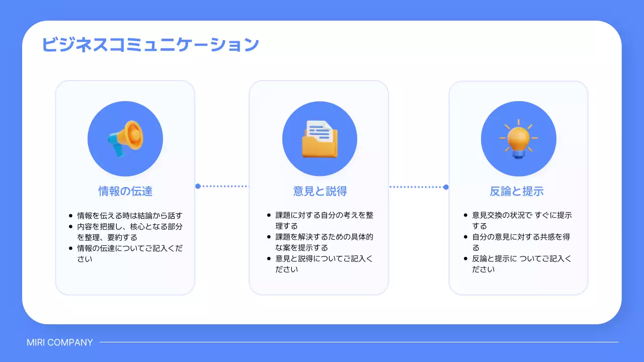 青 モダン 研修 プレゼンテーション