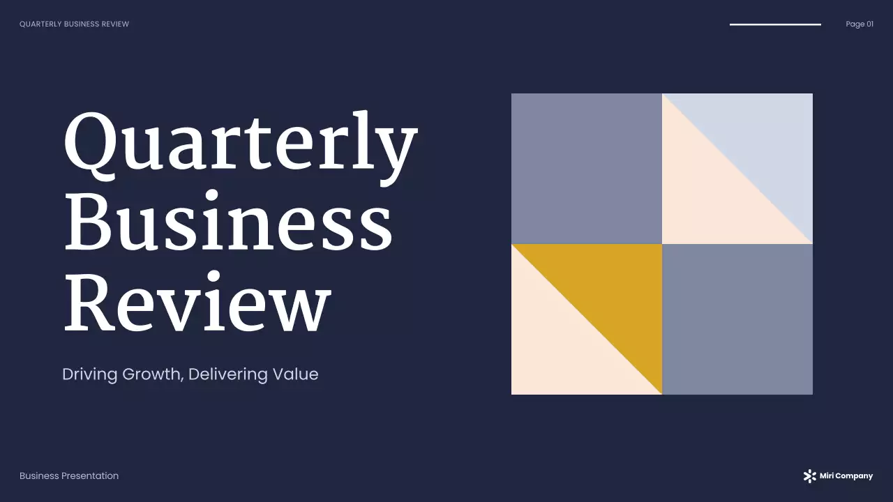 Navy Modern Business Presentation