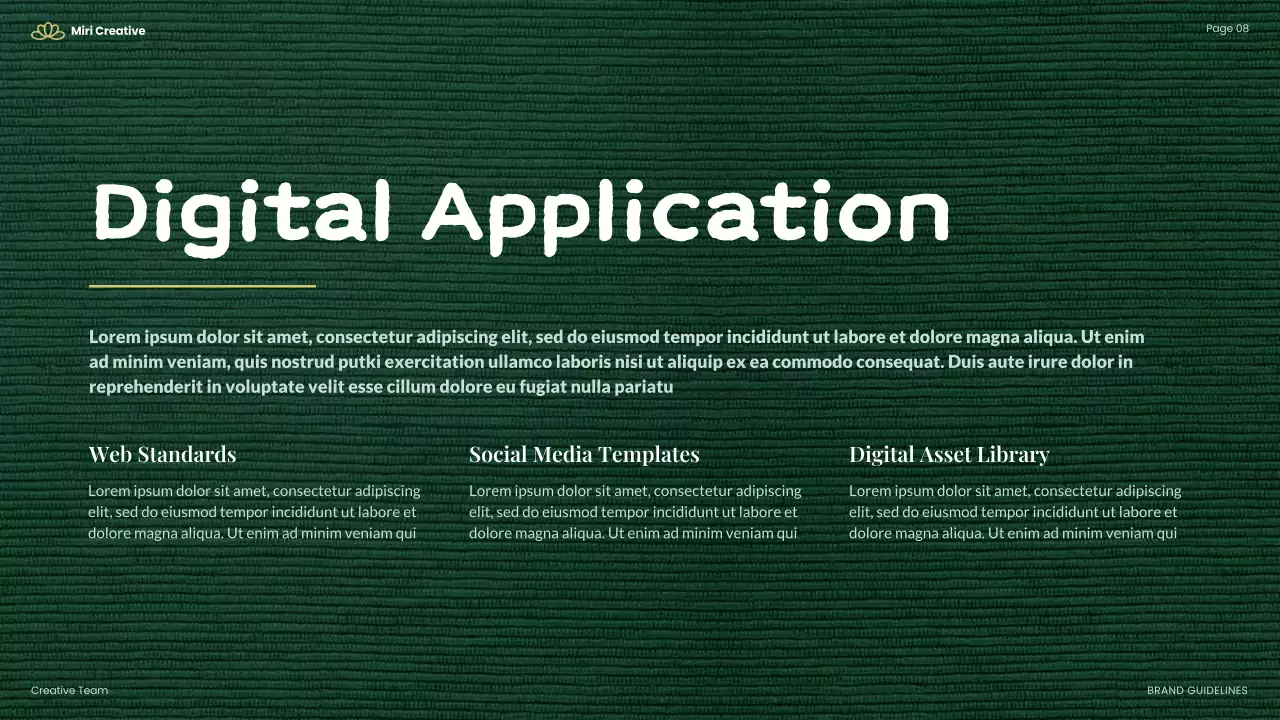 Green Minimal Brand Guide Presentation
