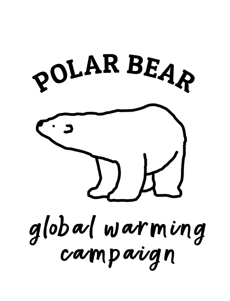 검정 미니멀 환경 캠페인