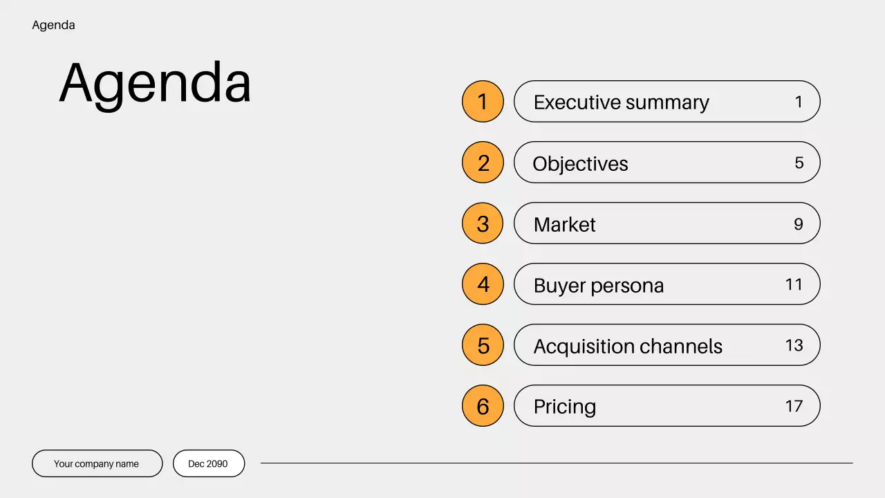 Orange Simple Business Plan Presentation