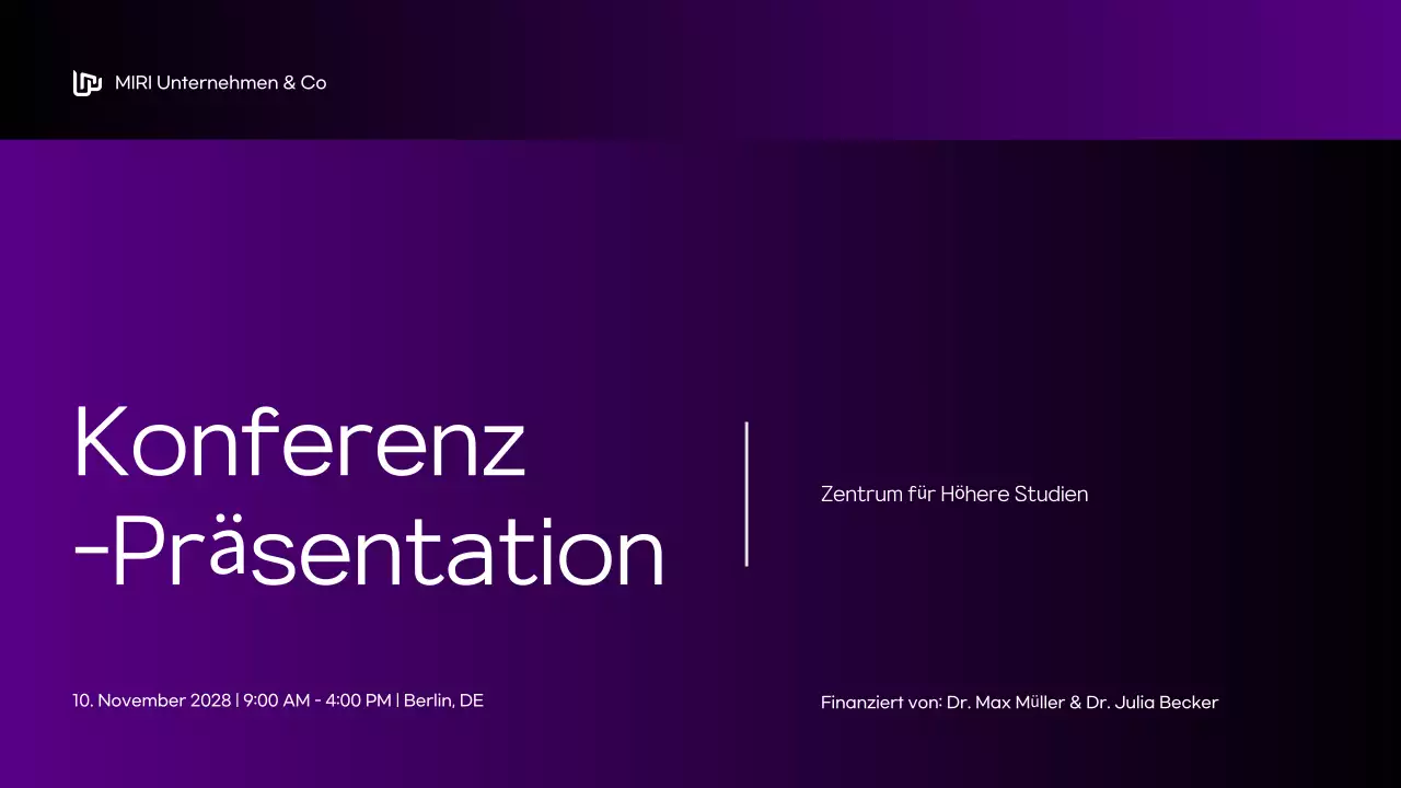 lila moderne Konferenzankündigung