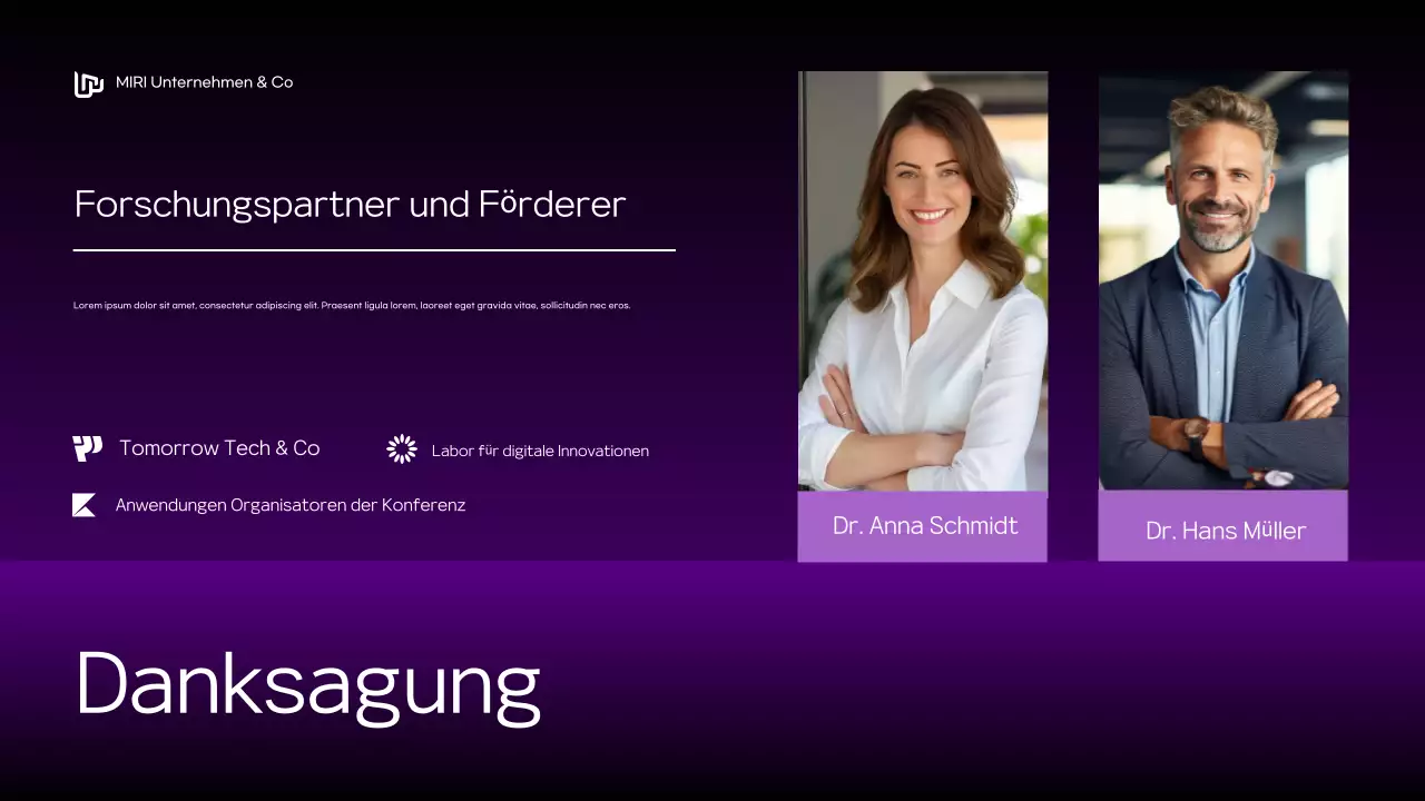 lila moderne Konferenzankündigung