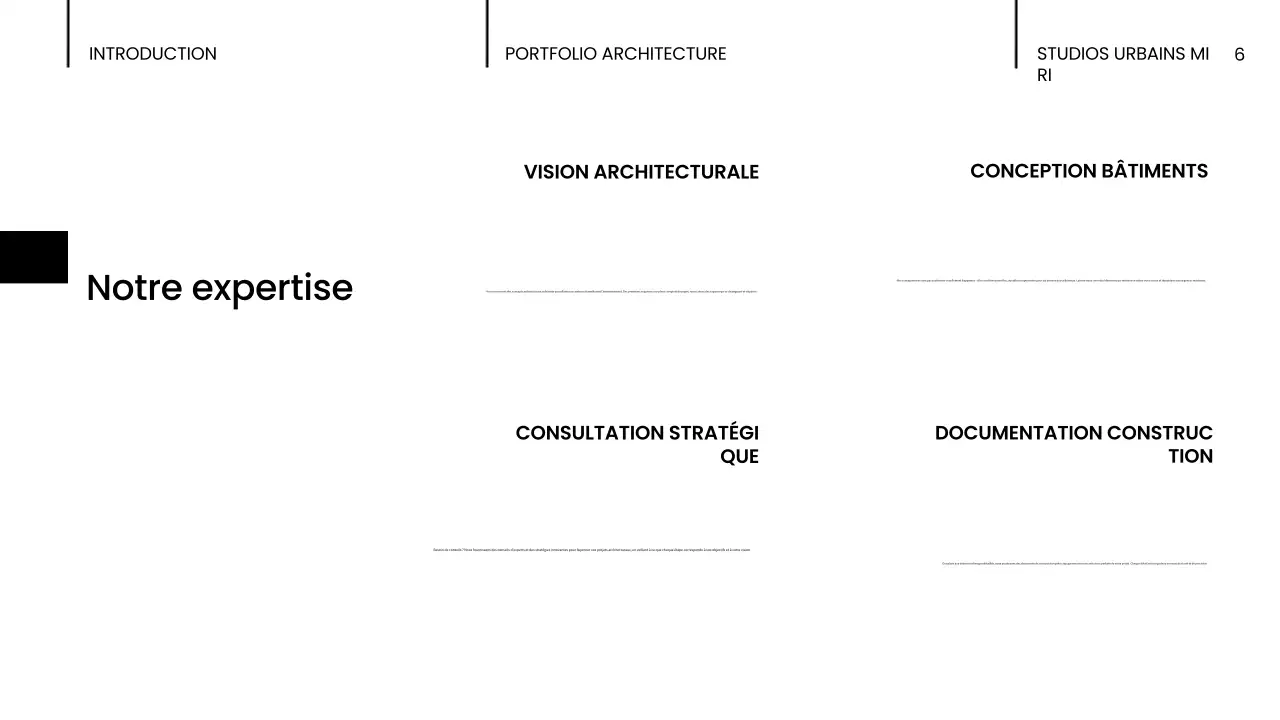 portefeuille d'architecture moderne noire