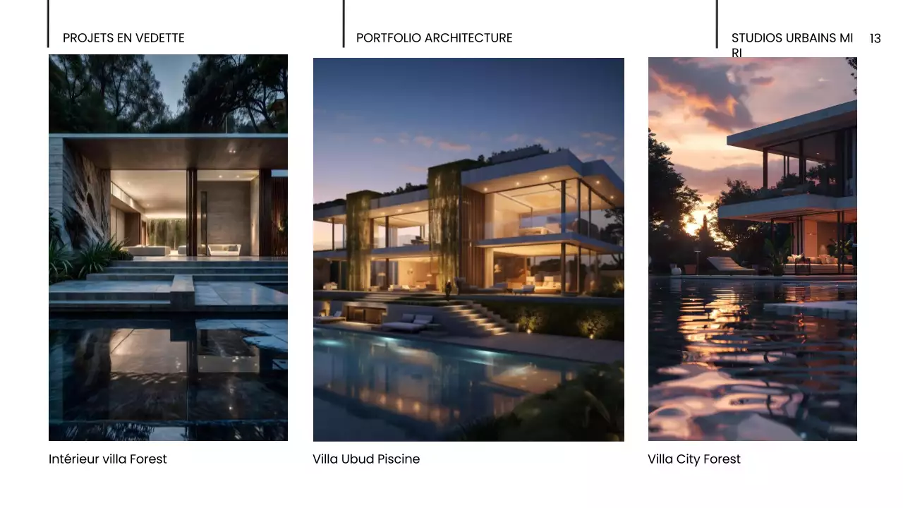 portefeuille d'architecture moderne noire