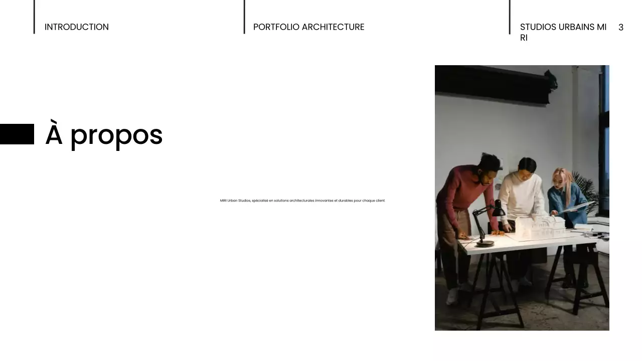 portefeuille d'architecture moderne noire