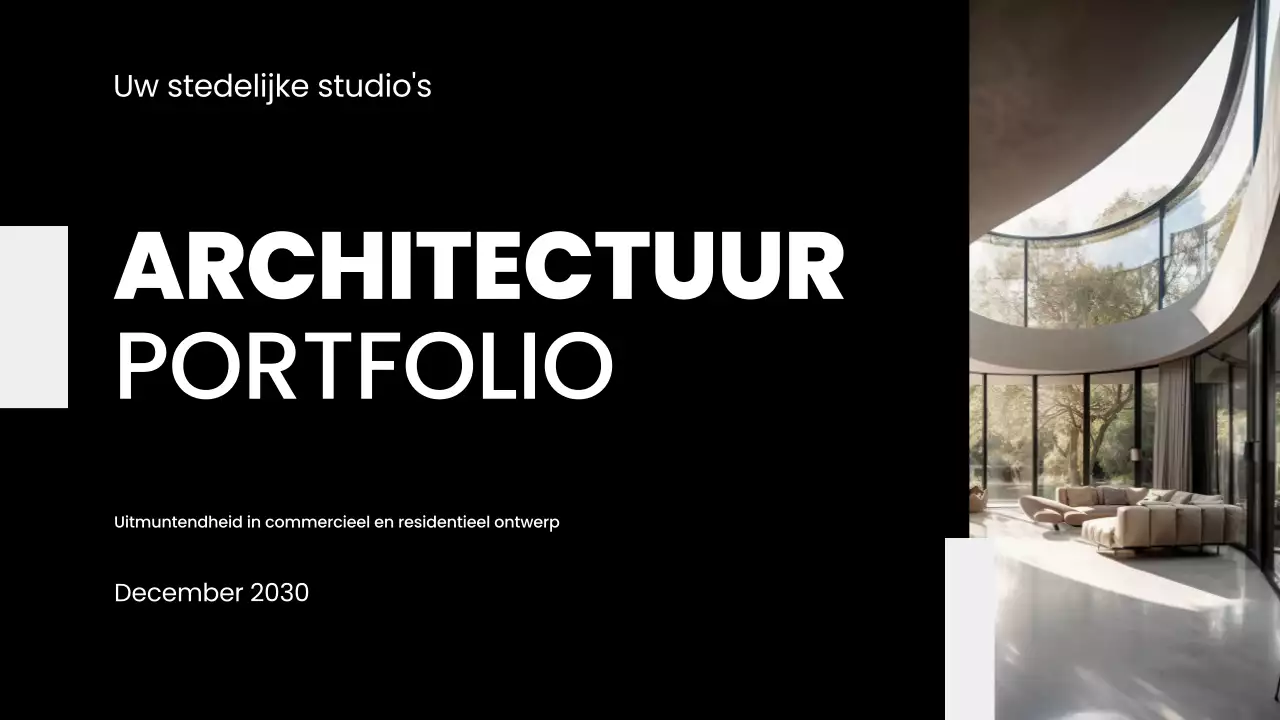portfolio zwarte moderne architectuur