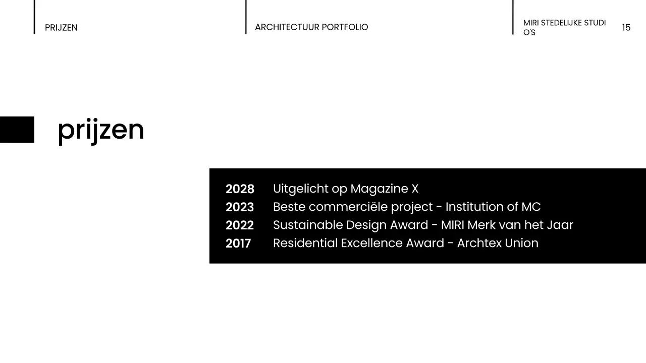 portfolio zwarte moderne architectuur