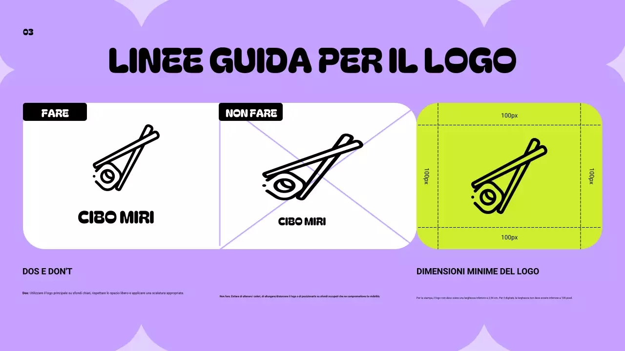 linea guida del marchio moderno al neon