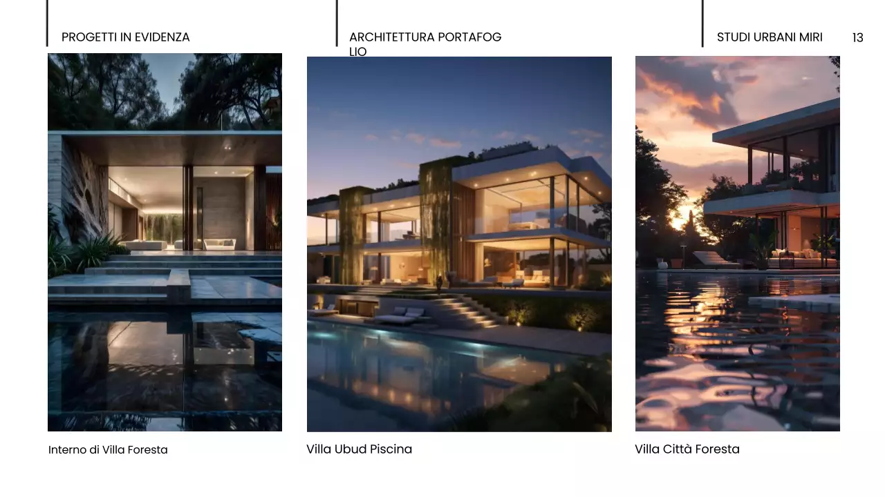 portfolio di architettura moderna nera