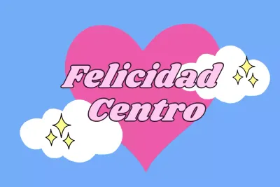 Promover el Centro de la Felicidad azul claro