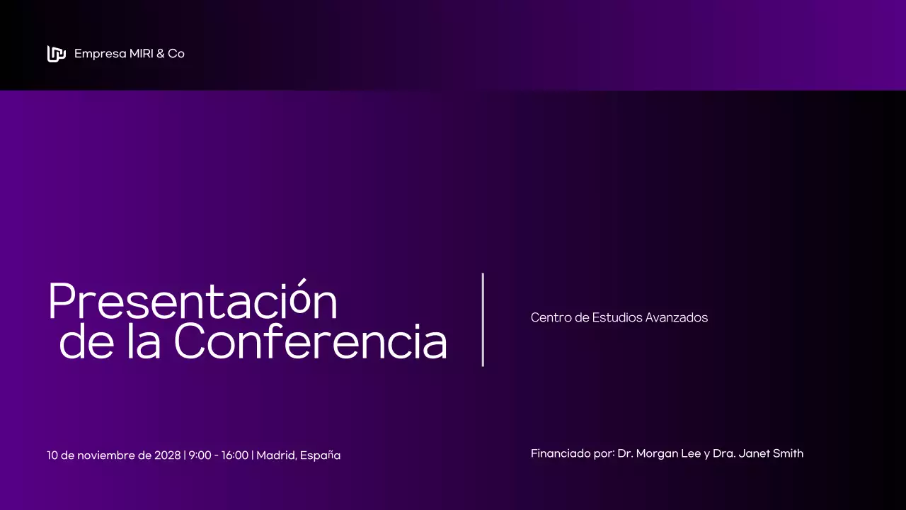 anuncio de la conferencia púrpura moderna