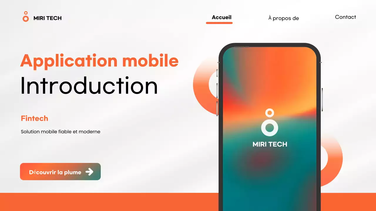 Application mobile moderne orange