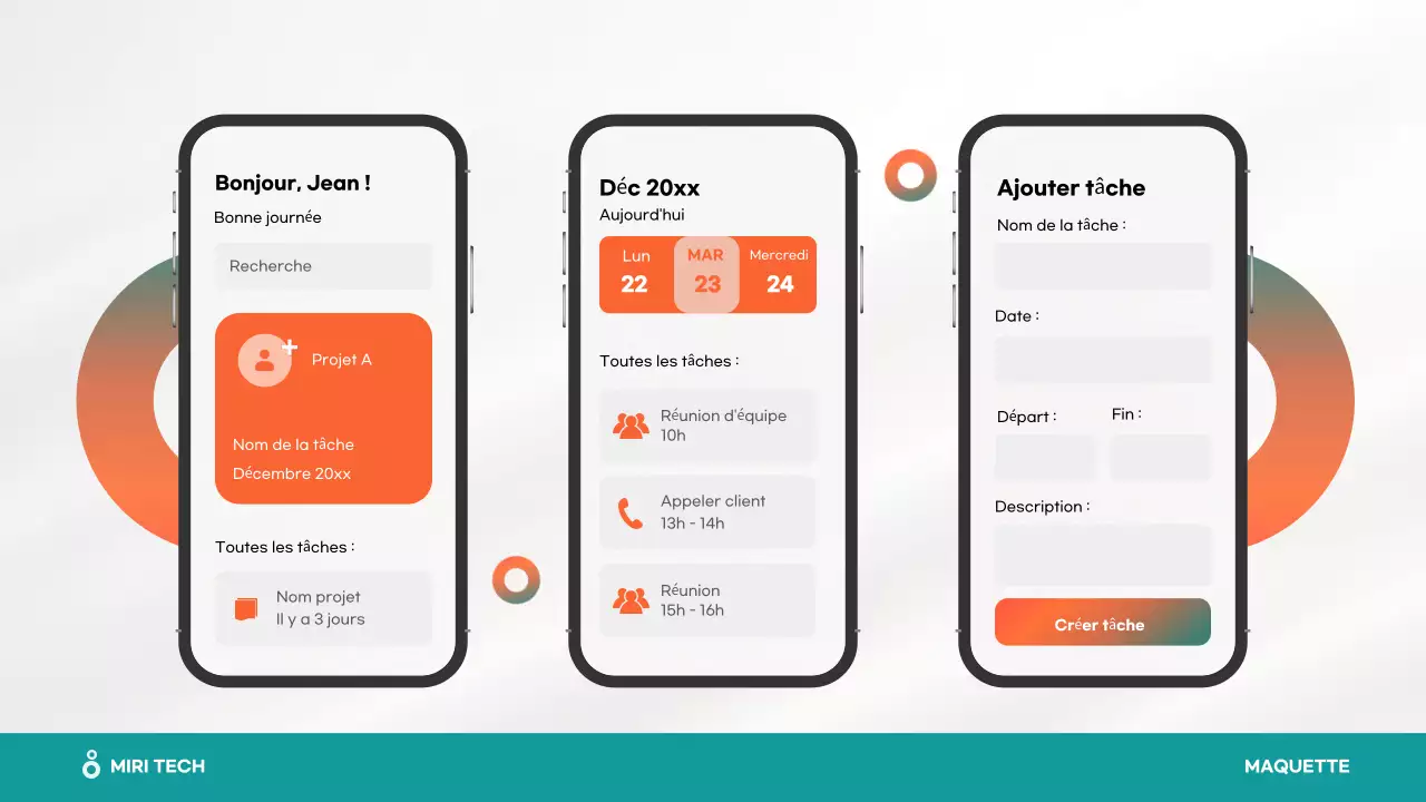 Application mobile moderne orange