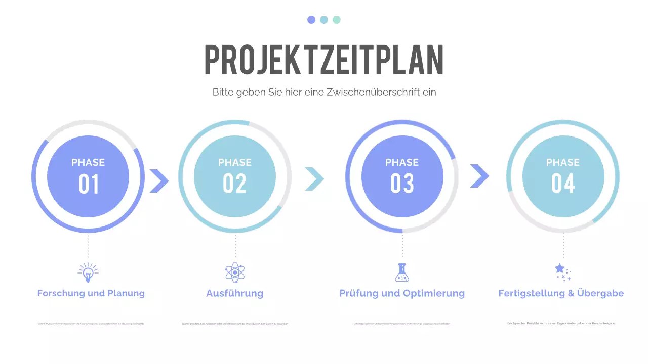 blaue moderne Zeitleiste Präsentation