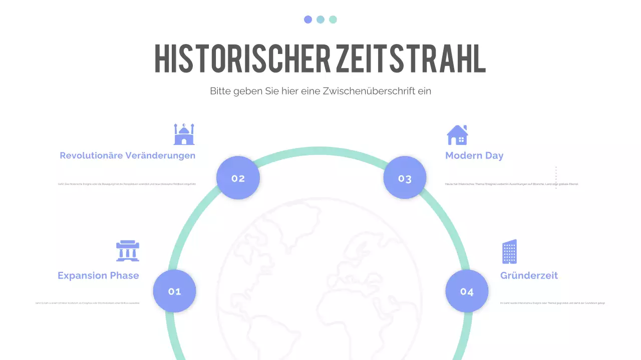 blaue moderne Zeitleiste Präsentation