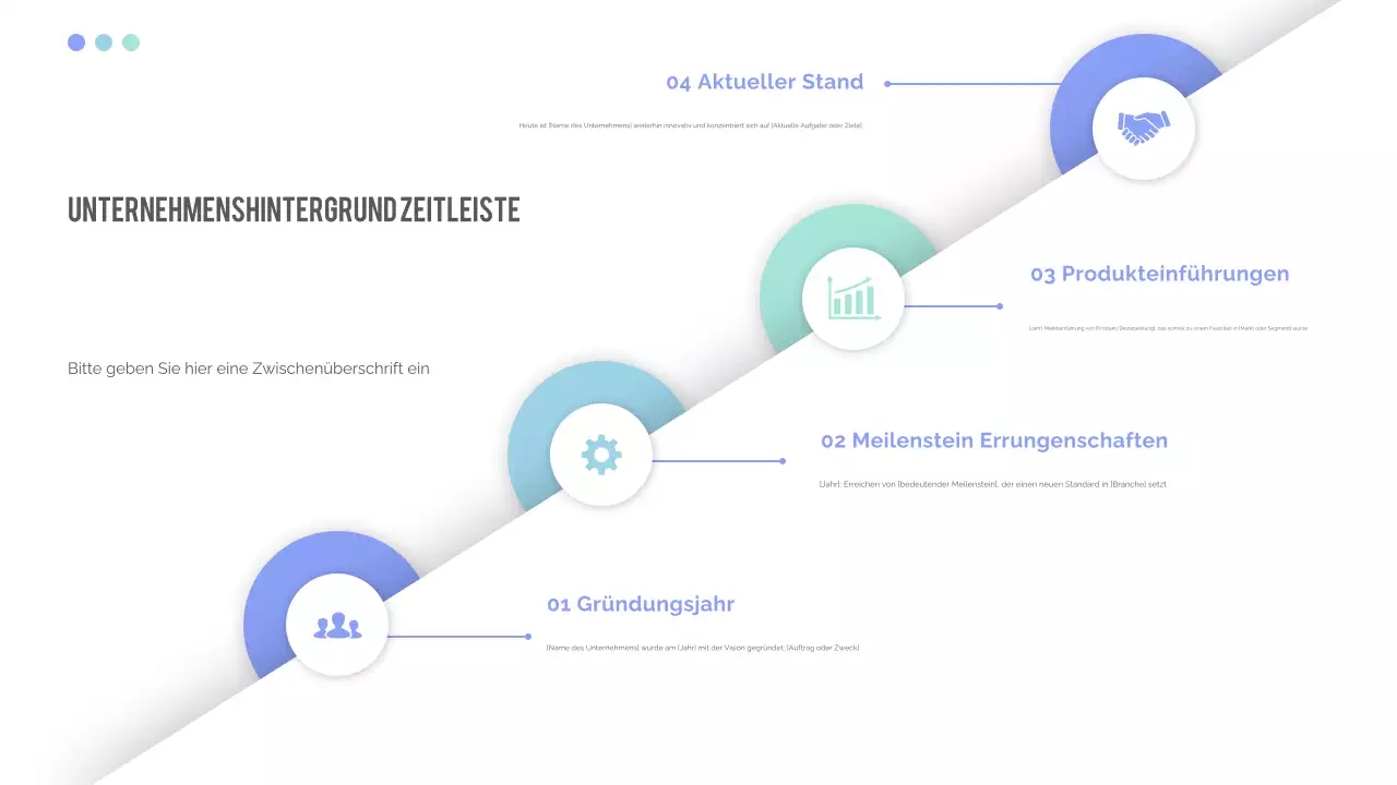 blaue moderne Zeitleiste Präsentation