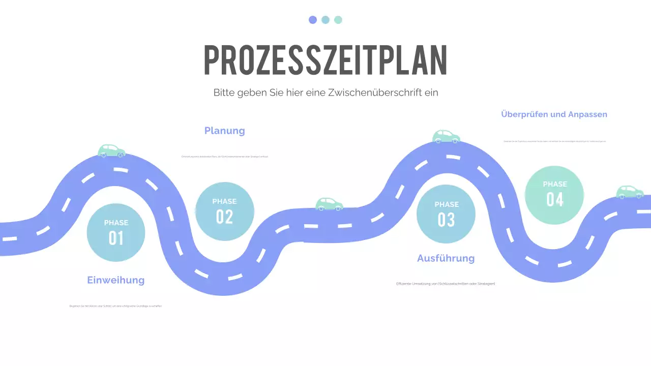 blaue moderne Zeitleiste Präsentation