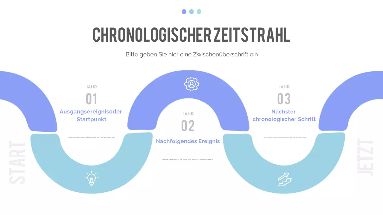 blaue moderne Zeitleiste Präsentation