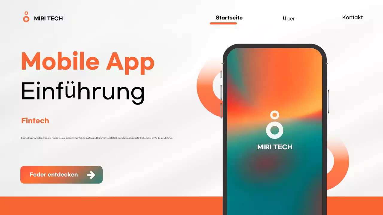 orange modern Mobile Anwendung