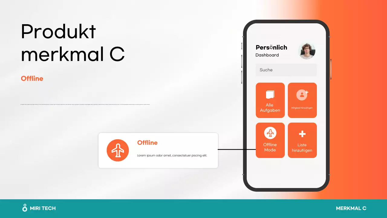orange modern Mobile Anwendung