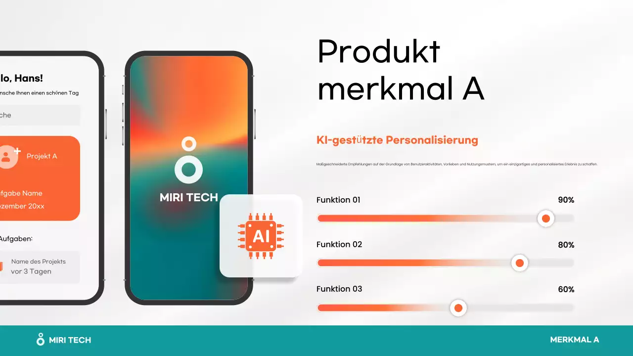 orange modern Mobile Anwendung