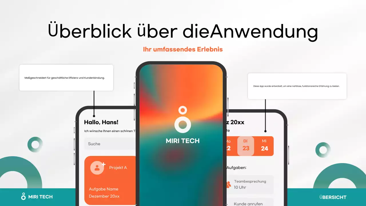 orange modern Mobile Anwendung