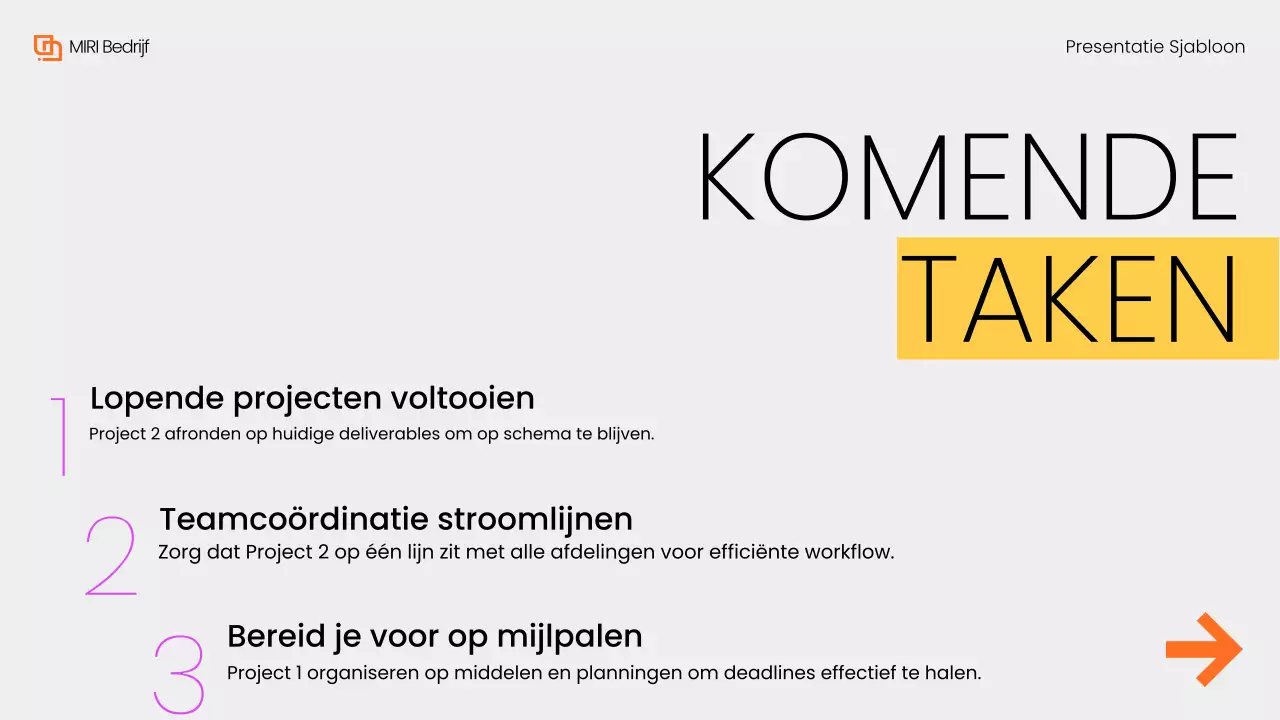 Grijs Geel Modern Maandelijks Overzichtsrapport Presentatie