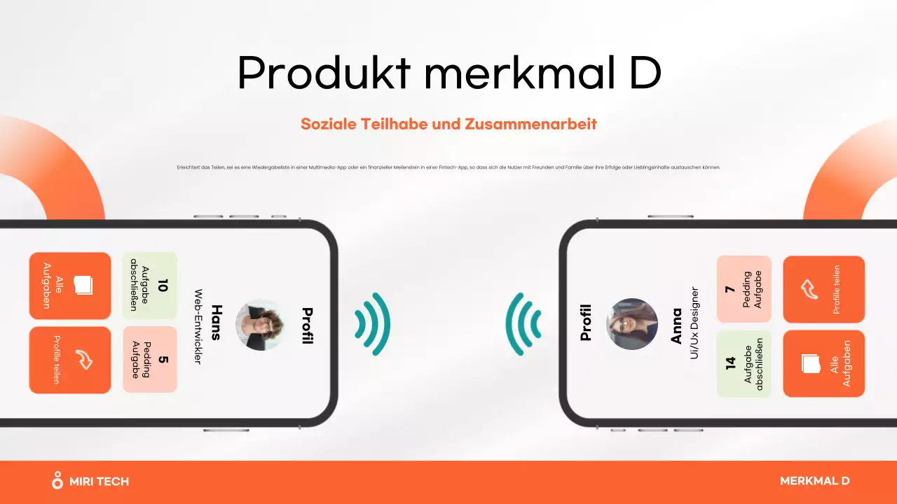 orange modern Mobile Anwendung