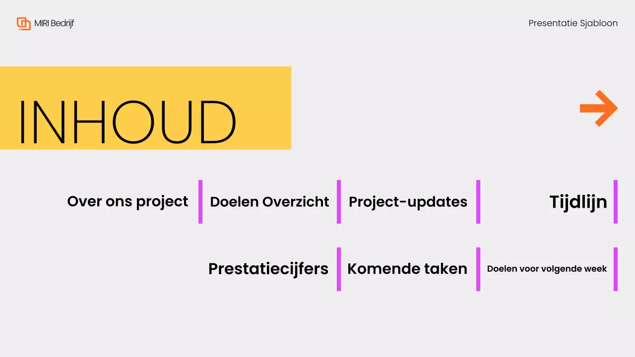 Grijs Geel Modern Maandelijks Overzichtsrapport Presentatie