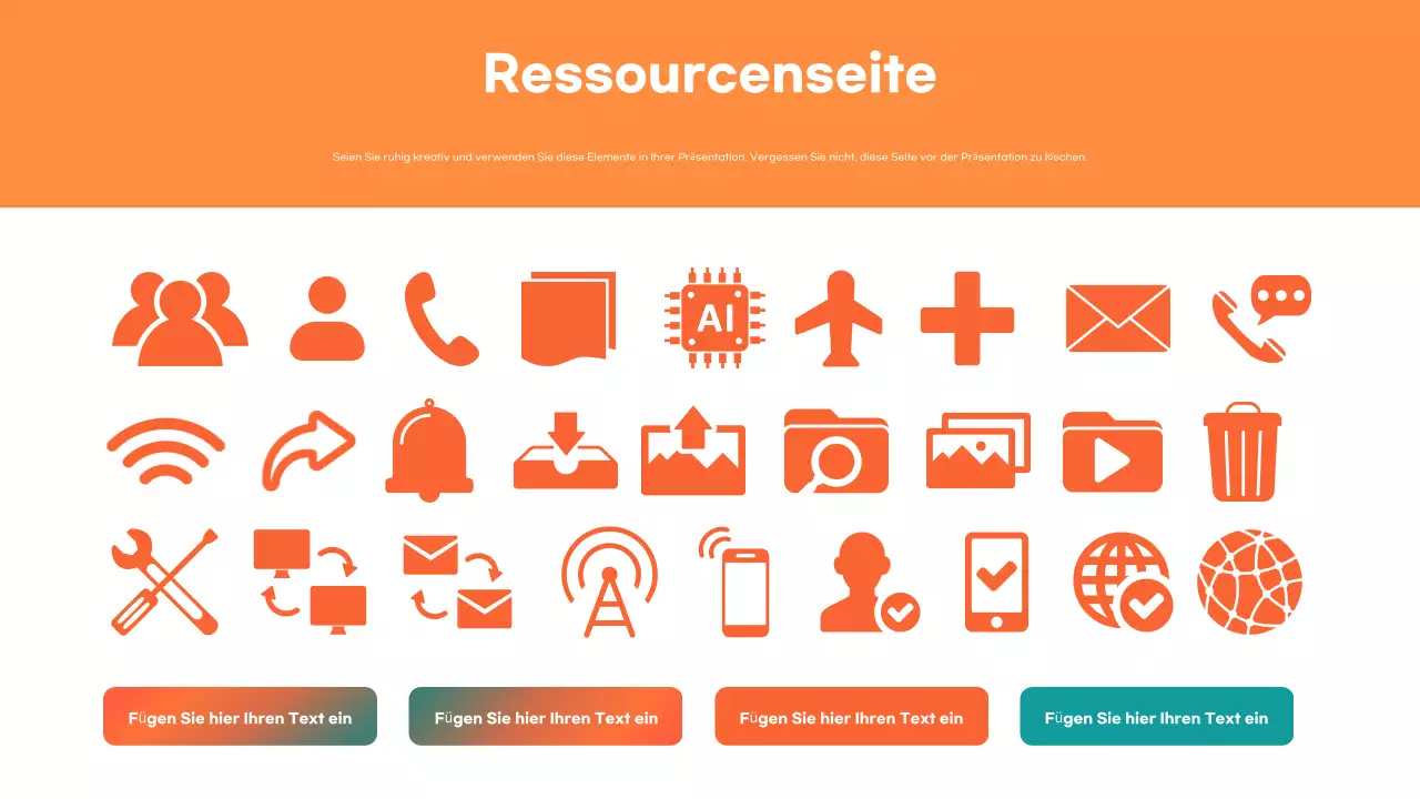 orange modern Mobile Anwendung