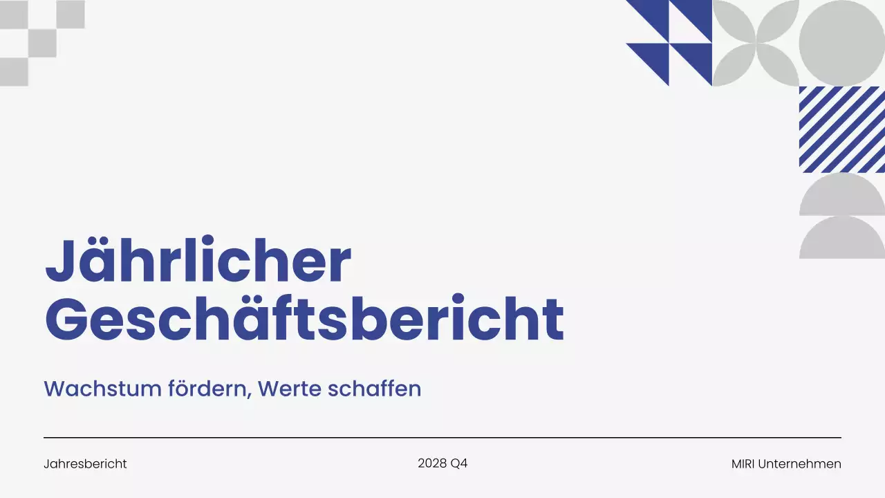Präsentation des Jahresgeschäftsberichts