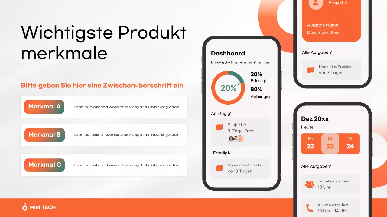 orange modern Mobile Anwendung