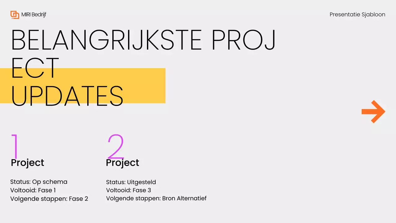 Grijs Geel Modern Maandelijks Overzichtsrapport Presentatie