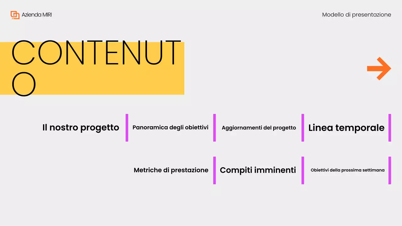 Grigio Giallo Moderno Rapporto di revisione mensile Presentazione