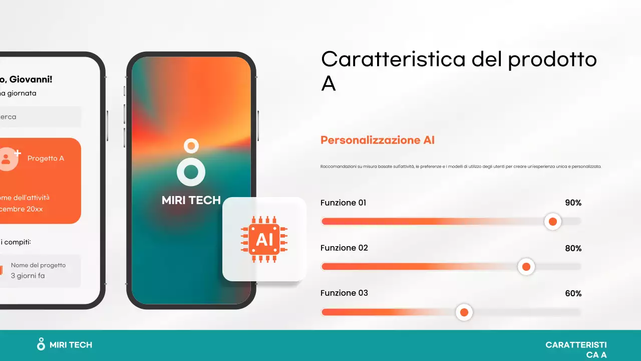 applicazione mobile moderna arancione