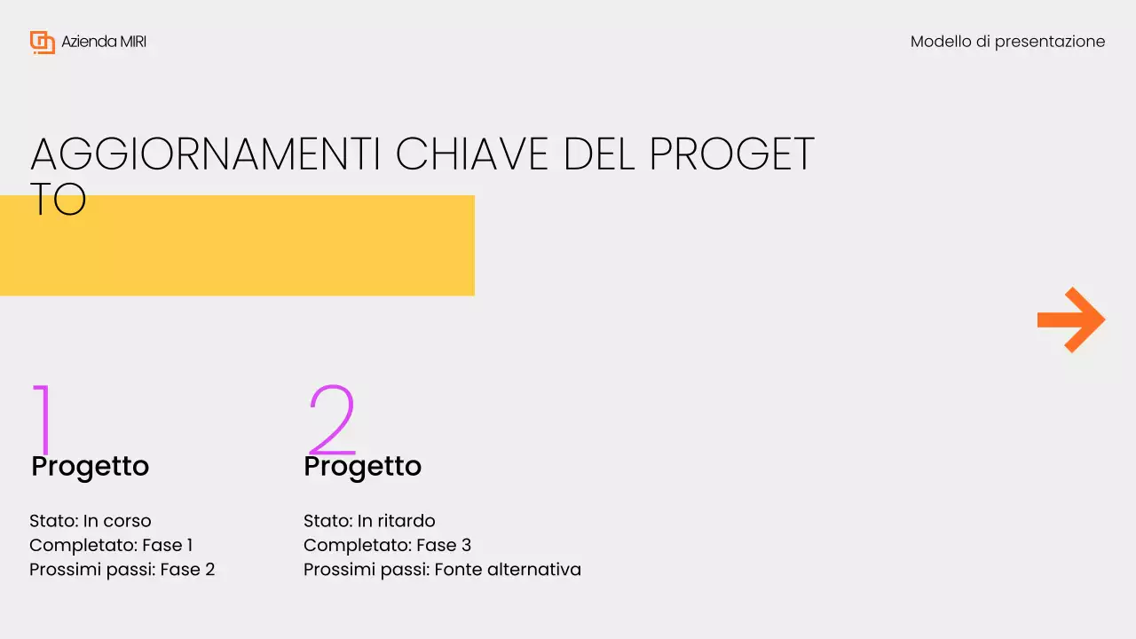 Grigio Giallo Moderno Rapporto di revisione mensile Presentazione