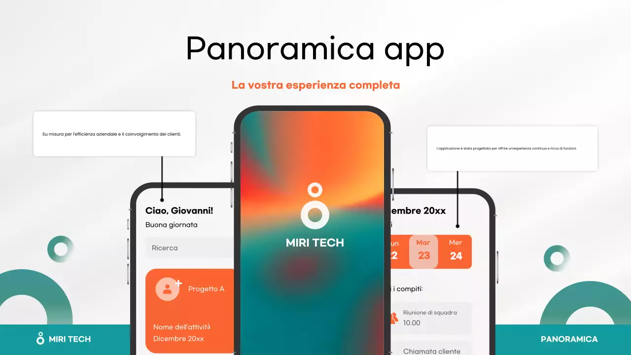 applicazione mobile moderna arancione
