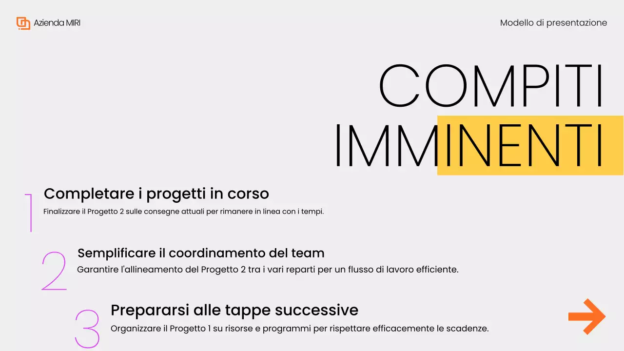 Grigio Giallo Moderno Rapporto di revisione mensile Presentazione