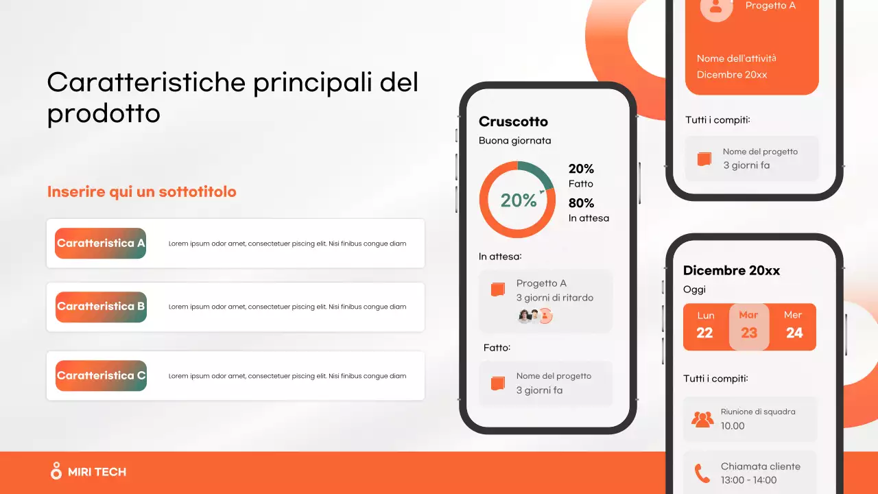 applicazione mobile moderna arancione